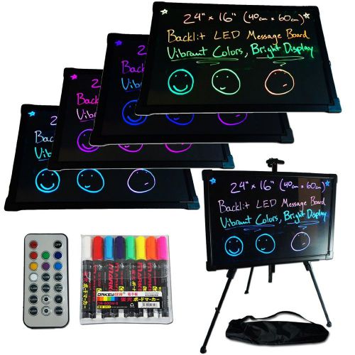LED Menu Light Board 24&#034; x 16&#034; Message Sign Dry Erase Fluorescent Board