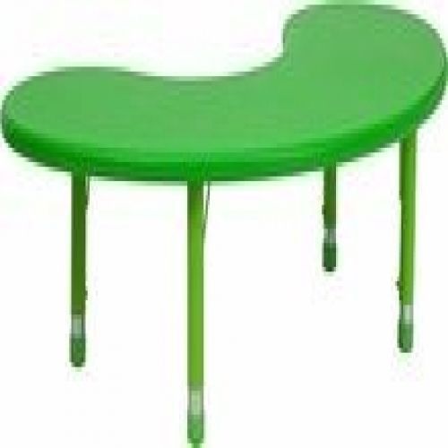 Flash Furniture YU-YCX-004-2-MOON-TBL-GREEN-GG 35&#039;&#039;W x 65&#039;&#039;L Height Adjustable H