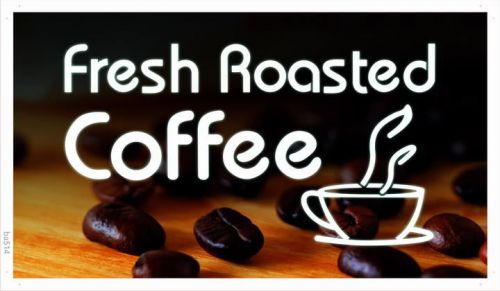 ba514 Fresh Roasted Coffee Shop Cafe Banner Shop Sign