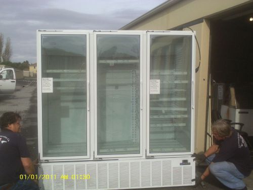 Masterbilt 3 door glass freezer