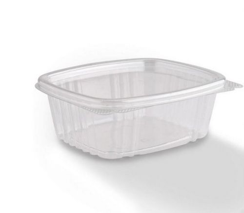 12oz. Clear Hinged Flat Lid Deli Container 200ct Genpak AD12 disposable plastic