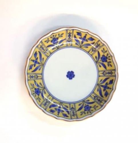 New 6.25&#034; Yellow Sometsuke Plate Made In Japan
