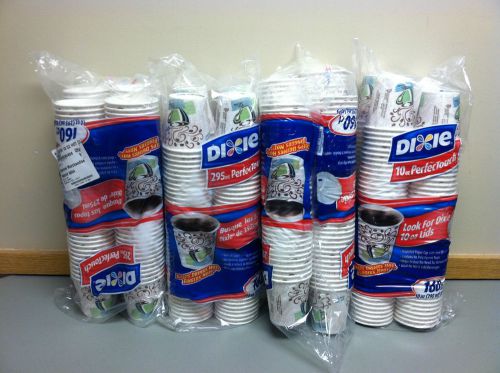 Lot of 4 dixie perfect touch 10 oz cup 160 ct packs opened 640 total cups ounce for sale