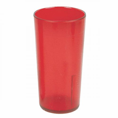 16 oz. Red Plastic Tumbler Drinking Cup Scratch Resistant- 12 Piieces Included