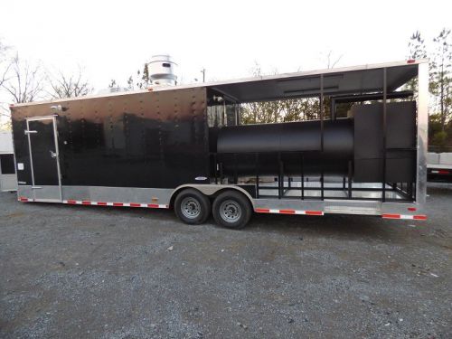 Concession Trailer 8.5&#039;x30&#039;  Black - Smoker Food Catering (with Appliances)