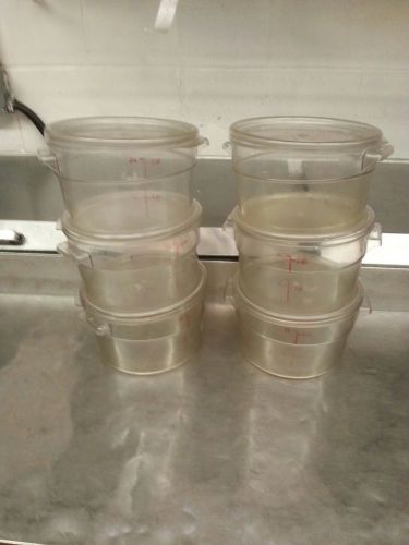 Forty  (40) cambro two quart storeage container &amp; (30) lids for sale