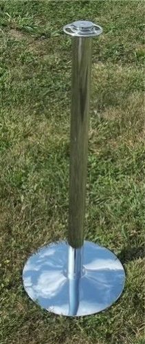 Portable polished chrome barrier post crowd control queue stanchion f fr ship us for sale