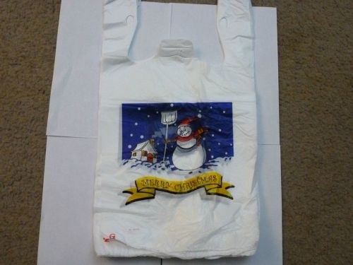 T-Shirt Plastic Bags Chritmas Design 11.5 x6.5 x 21 100 PCS