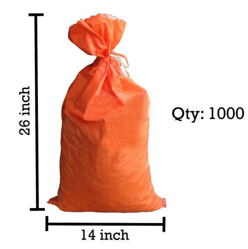 Sandbaggy 1000 orange empty sandbags for sale 14x26 sandbag sand bags bag poly for sale