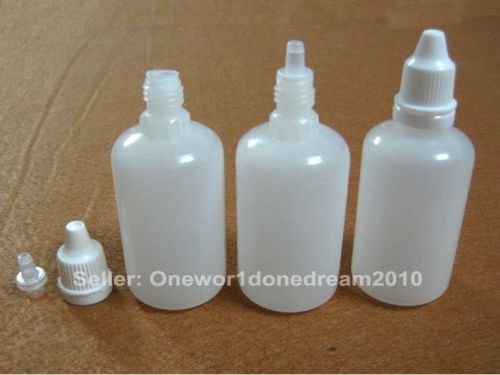 100 Pcs Lot 50ml 1.67oz Plastic Dropper Squeezable Bottles Dispense Child Safe