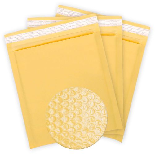 50PCS #000 4x8 Kraft Padded Bubble Shipping Mailing Self Sealing Envelopes