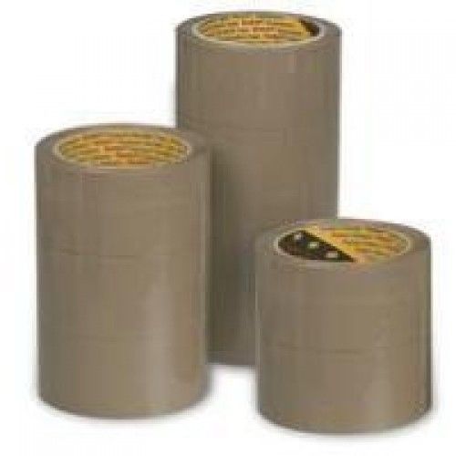 3m scotch packaging tape polypropylene 50mm x66 metres buff pack of 6 pack of 6 for sale