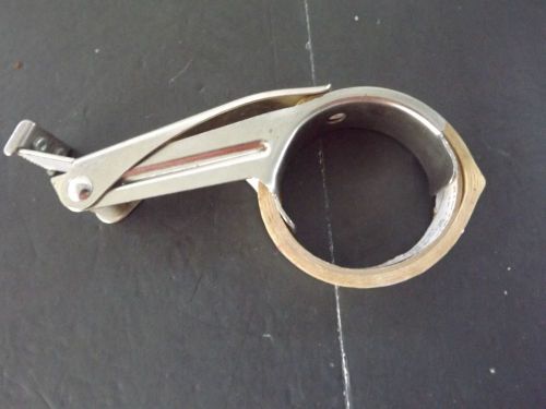 Clamshell Filament Tape Dispenser Tape up to 1&#034; Metal Hand Held Silver Seal-O Ma