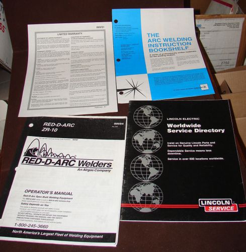 Owners Manual and Papers for Red-D-Arc ZR-10 Portable Welder Manual IM684