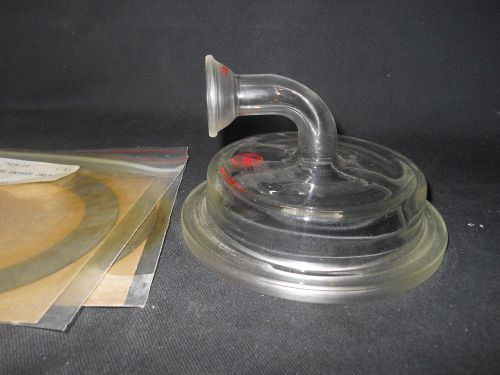 Ace glass 4&#034; filter support &amp; (2) gaskets, 28/15 spherical, part a &amp; c, 7519-06 for sale