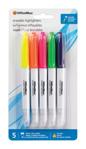 OfficeMax Erasable Highlighter - 5 Pack, Assorted