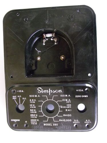VINTAGE Panel Assembly for Simpson 260 Model 2 Analog Volt-Ohm Meter USA made