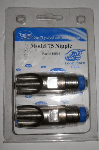 10 pcs new,model 75,part # 16566 trojan nipple ss waterer,fit 1/2&#034; pipe. for sale