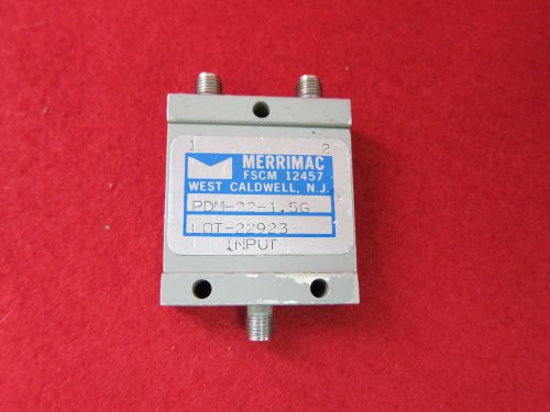 Merrimac pdm 22 1.5 g 2-way wilkinson power divider 1-2 ghz sma for sale