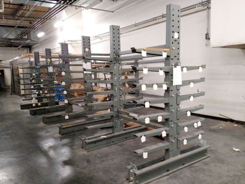 Steeltree double sided 8&#039; cantilever racks 24&#034; arms for sale