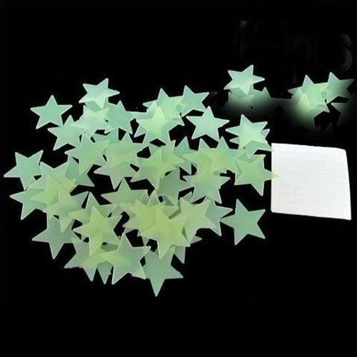 100 Pcs Set Noctilucent Stereo Star Stickers Decoration Decal Baby Kids