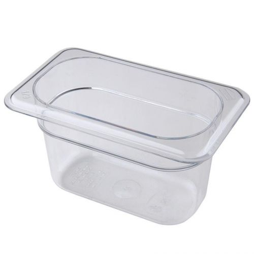Cambro (94cw-135) hot &amp; cold food pans, 1/9 size 4&#034; deep clear for sale