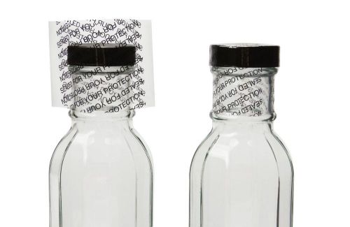 [50] heat safety shrink wrap band round bottle tamper seal 66mm x 28mm for sale
