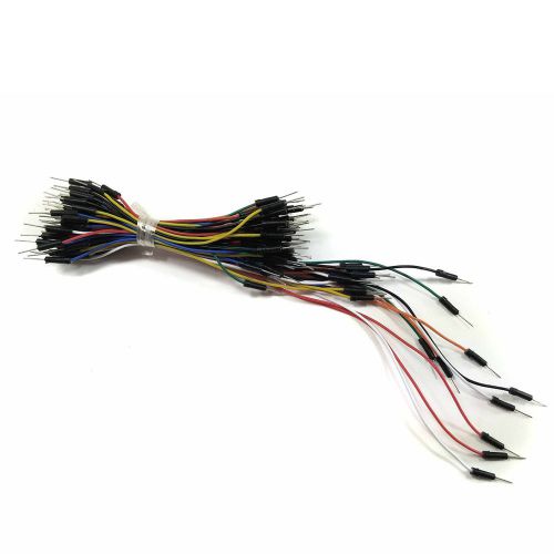 Solderless flexible breadboard jumper cables wires male to male m/m 75pcs pack for sale