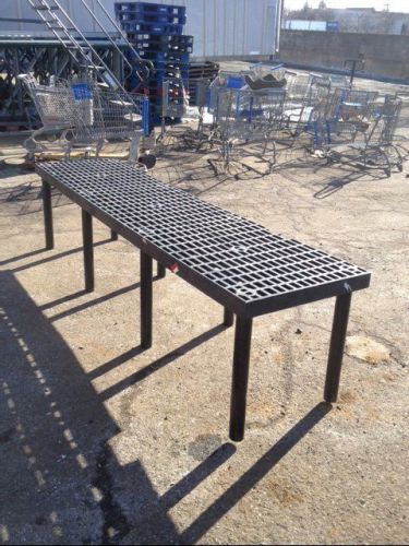 Plastic landscape tables used nursery garden warehouse chemical storage shelves for sale