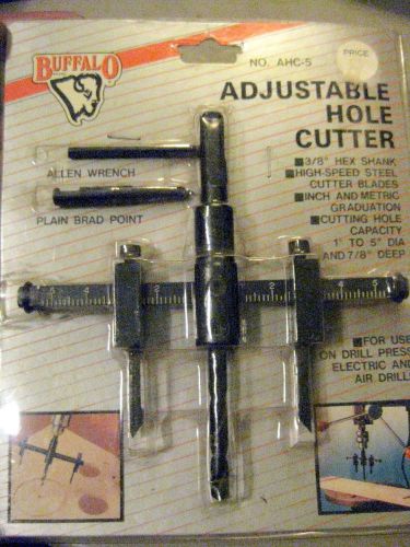 Buffalo model # ahc-5 woodworking adjustable hole cutter drill bit for sale