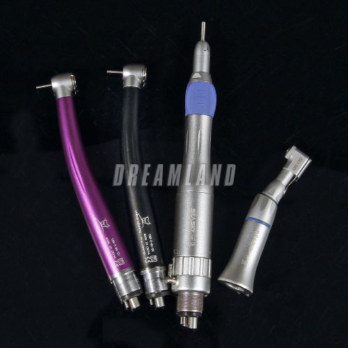 2pc dental high speed handpiece 4 hole + inner water contra angle kit ept-3 caa+ for sale