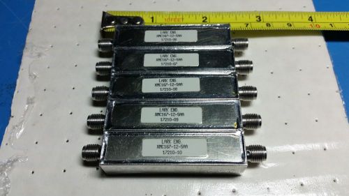 Lot of 5 Lark Engineering XMC-167-12-5AA Band-pass Filter, SMA (f/f)