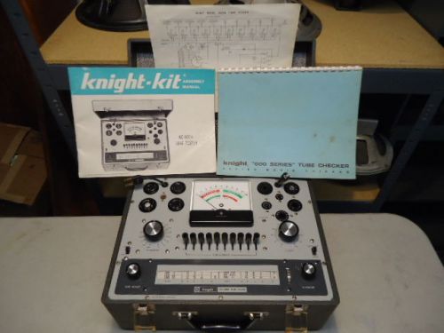 KNIGHT KG-600B VINTAGE TUBE TESTER WITH MANUAL &amp; PAPERWORK *WORKING &amp; VERY NICE*