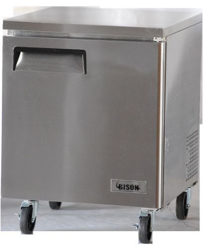 Bison 1 door stainless 27&#034;under counter refrigerator  ,bur-27, free shipping !!! for sale