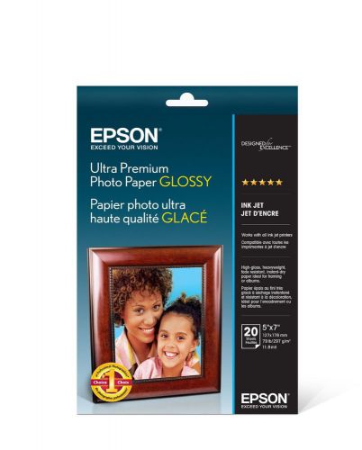 Epson ultra premium photo paper glossy 5x7 inches, 20 sheets for sale