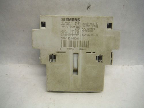 Siemens 3rh1921-1da11 auxiliary switch for sale