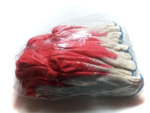 Red latex coated working glove 10 pairs pack for sale