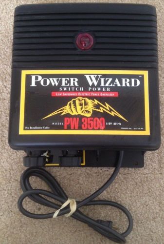 POWER WIZARD ELECTRIC FENCE CHARGER PW3500 ELECTRIC CATTLE FENCE DOGS, COWS