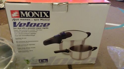 Monix VELOCE - September Duo Super Fast pressure cookers quick 4 + 6 liters New