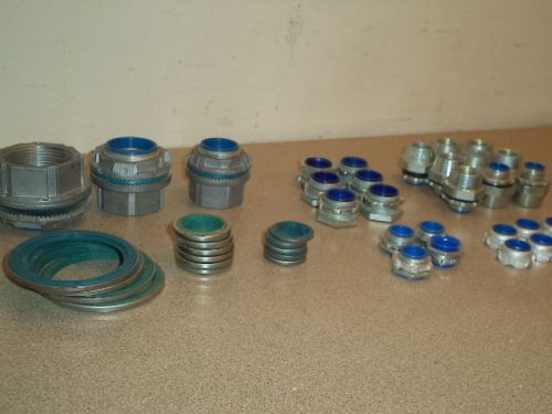 Thomas betts emt type 4 rain tight conduit fittings lot of 44  hubs electric for sale
