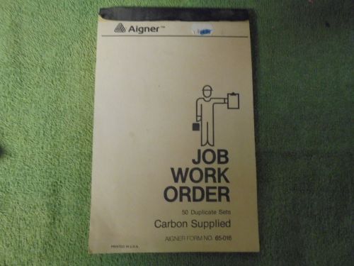 Aigner Job Work Order Forms 50 Duplicated Sets Carbon Supplied 65-016