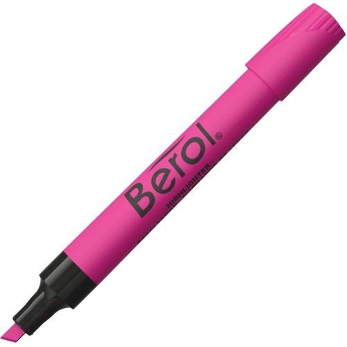 LOT OF 4 Berol Highlighter - Broad,Narrow - Pink Ink/Barrel - 12/Pk - SAN64327