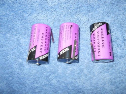 3) New Old Stock Tadrian Lithium Rechargeable Batteries- 3.6 Volts, C Size, Good