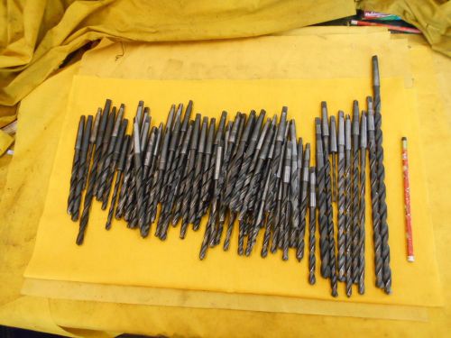 Lot of 73 - 1 morse taper shank drill bits lathe mt mill tool various usa mfg for sale
