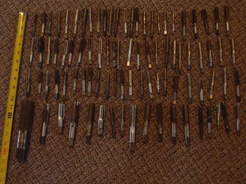 HUGE LOT OF 90 NINTY HAND TAPS 1/4&#034; TO 1-7/16&#034; NEW &amp; USED  GOOD BRANDS MIXED LOT