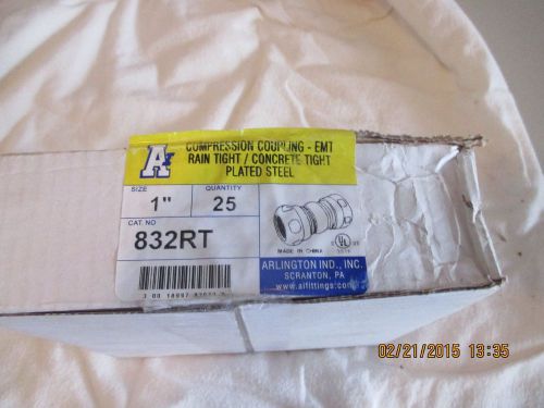 832RT  1&#034; COMPRESSION COUPLING BY ARLINGTON INDUSTRIES, 25 EACH IN A BOX