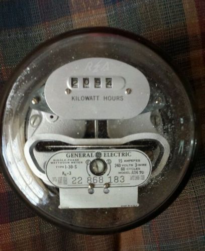 1940/50s GENERAL ELECTRIC GE Electric Meter Type I-30-S Model AR4 70 Steampunk