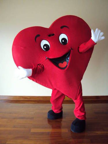 Love-Heart Mascot Costume Adult SZ All Welcome wholesale for Valentine&#039;s Day