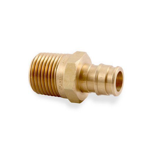 1&#034; pex x 3/4&#034; male threaded adapter-brass crimp fitting (25 in bag) for sale