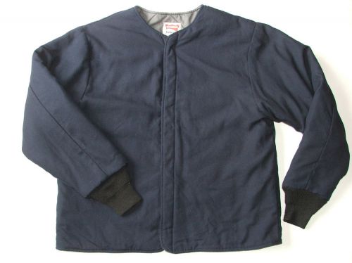 Bulwark Extreme 100% Nomex Aramid Shirt Coat Blue Size L Quilted Lining EUC